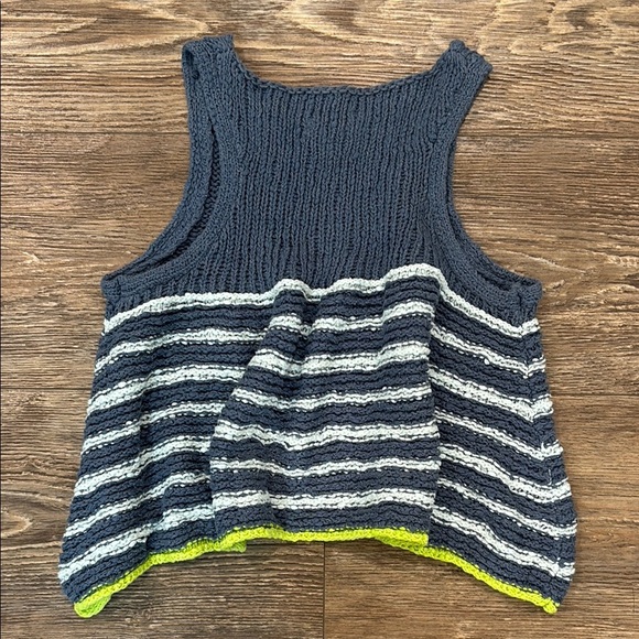 Pilcro Swing Knit Sweater Tank Women's Size Small Blue Cream and Yellow EUC - Picture 8 of 8